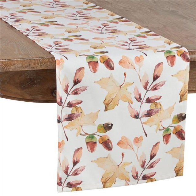 Saro Lifestyle 1411.M1654B Chemin de Table 54 Po. Gland & Feuille, Multi Couleur