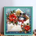 thumbnail image 2 of Hilo Algodón Ecológico Bordado Sobre Muñeco Nieve Con 11CT Punto Cruz 45x45cm, 2 of 9