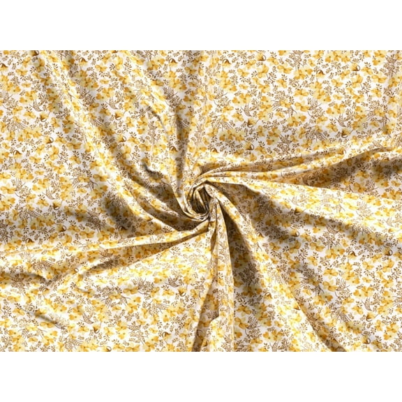 Minerva 100% Cotton Poplin Fabric Ochre - per yard