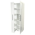 thumbnail image 6 of 70" Tall Kitchen Pantry Cabinet, Wood Cupboard with Glass Door, Pull-Out Shelves, Narrow Liquor Cabinet with Wine Rack, Glass Holders, for Living Room, 6 of 9