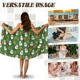 thumbnail image 5 of Yuyamidu Snowman Body Wrap Towel for Women Gingerbread Man Towel Wrap for Bathroom Softness Bath Towels Size M Christmas Home Bathing Towel with Pocket, Green, 5 of 7