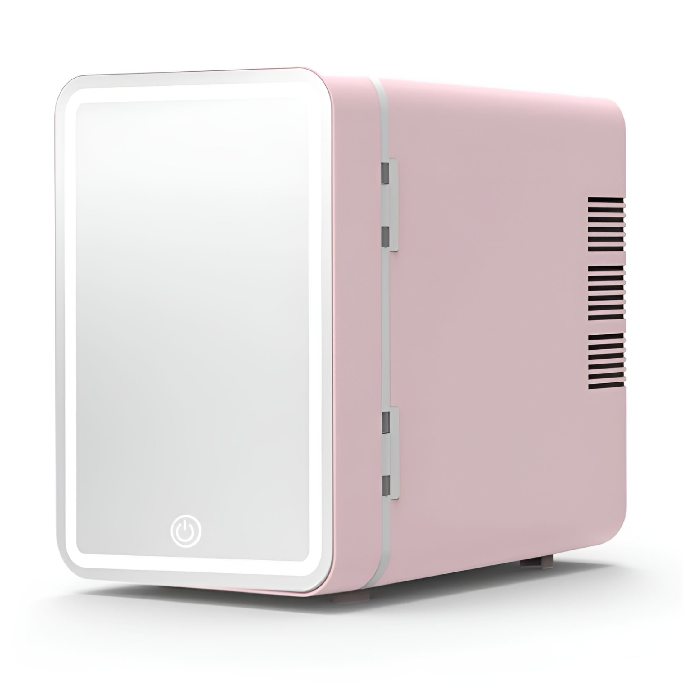 HIBIBUD Portable 4L Skincare Fridge,Three Adjustable Lighting,Mini Fridge Cooler and Warmer,Portable Fridge for Makeup,Skincare,Snacks,Bedroom Vanity (Pink)
