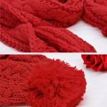 thumbnail image 5 of SYWAN Women Lady Winter Warm Knitted Pom Beanie Hat Gloves and Scarf Winter Set, 5 of 7