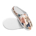 thumbnail image 3 of Lsque Watercolor Plants Pattern Womens Comfort Cotton on Scuff With Memory Foam and Anti-skid Sole Slipper-40/41, 3 of 7