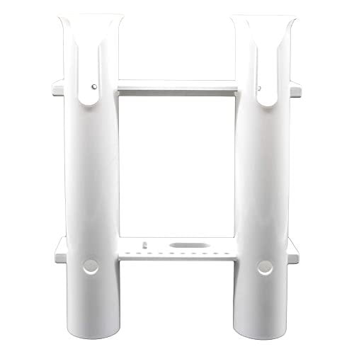 MARINE CITY White Plastic Fishing Tube Flush Mount Rod Holder Rack 2 Link for Marines  Boats  Ships  Yachts  Kayaks Pack of 1