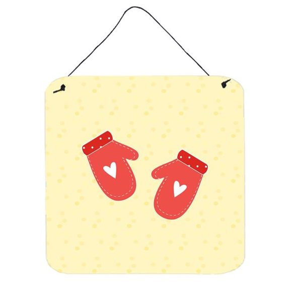 Oven Mitts on Yellow Wall or Door Hanging Prints