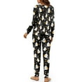 thumbnail image 5 of HELLHERO Halloween Pjs for Women Ghost Spider Web Printed Drawstring Pajamas Comfy Sleepwear Soft 2 Piece Pjs Set Round Neck Loungewear with Pockets, L, 5 of 5