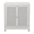 thumbnail image 1 of Home Fare Two Door Pierced Grid Accent Chest in Farmhouse White, 1 of 2