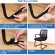 thumbnail image 5 of 24 almohadillas de fieltro para muebles con cierre de gancho y bucle para protectores de suelo de sillas de trineo, protectores de fieltro envolventes, (negro), 5 of 5