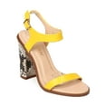 thumbnail image 1 of New Women Liliana Bitsy-1 Leatherette Open Toe Snake Block Heel City Sandal Size, 1 of 6