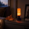 thumbnail image 5 of Halloween Pumpkin Lantern Candle Holder with Skull Decor Tabletop Lamp,A, 5 of 5