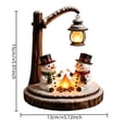 thumbnail image 3 of Clearance! Resin Snowman Figurine Christmas Night Light, Christmas Decorations for Home, Vintage Glowing Christmas Decor for Desktop Shelf, 3 of 7