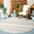 thumbnail image 2 of SAFAVIEH Cabana Fedelma Indoor/Outdoor Area Rug, Ivory/Grey, 7' x 7' Round, 2 of 13