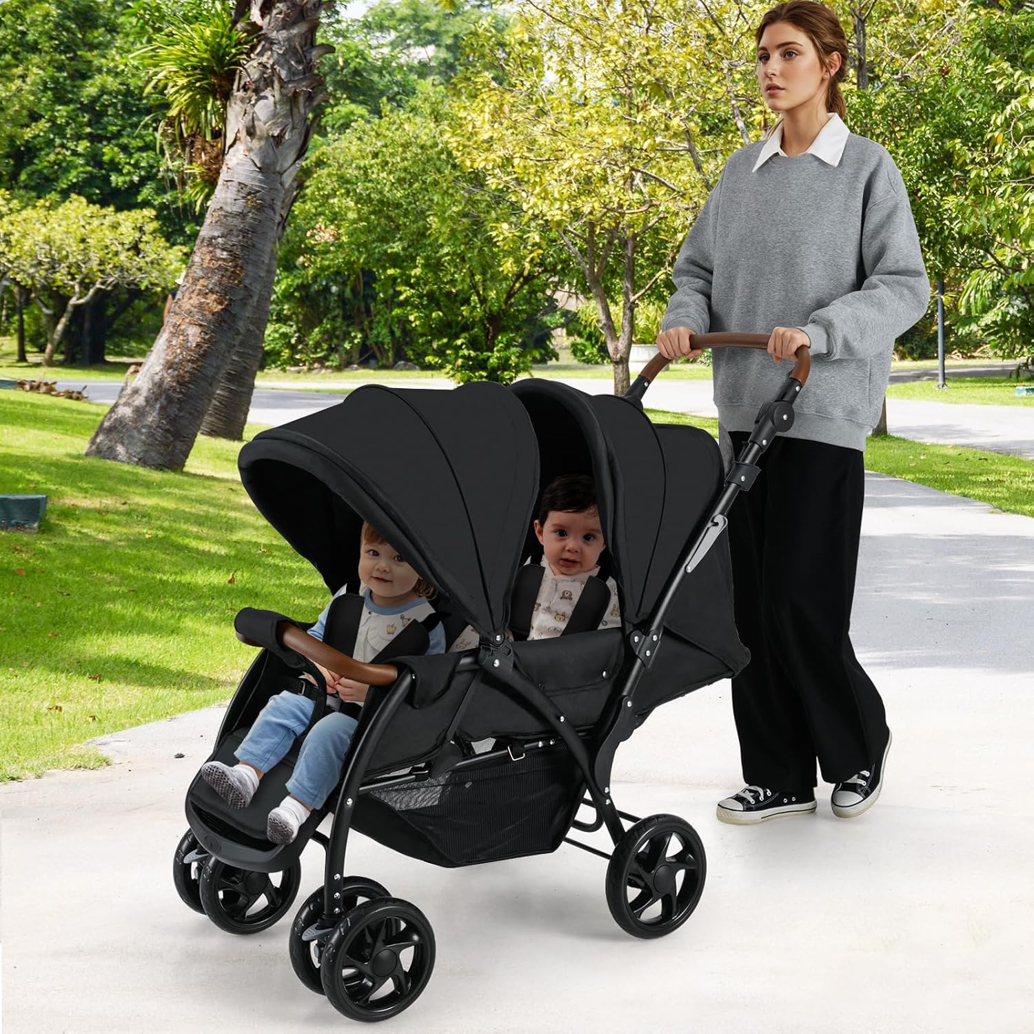 Infans Double Tandem Stroller for Twins and Siblings photo 6
