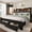 Black, variant on Breltam King Bed with 2 Storage Drawers, Platform Bed with Bookcase Headboard, Upholstered Headboard with 2 Bedside Storage Pockets, Rustic Brown