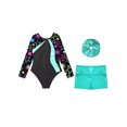 thumbnail image 3 of Eandarui Kids Gymnastics Unitard Girls Ice Skating Leotard Sparkly Ballet Bodysuit with Yoga Dance Blue Green 12, 3 of 5