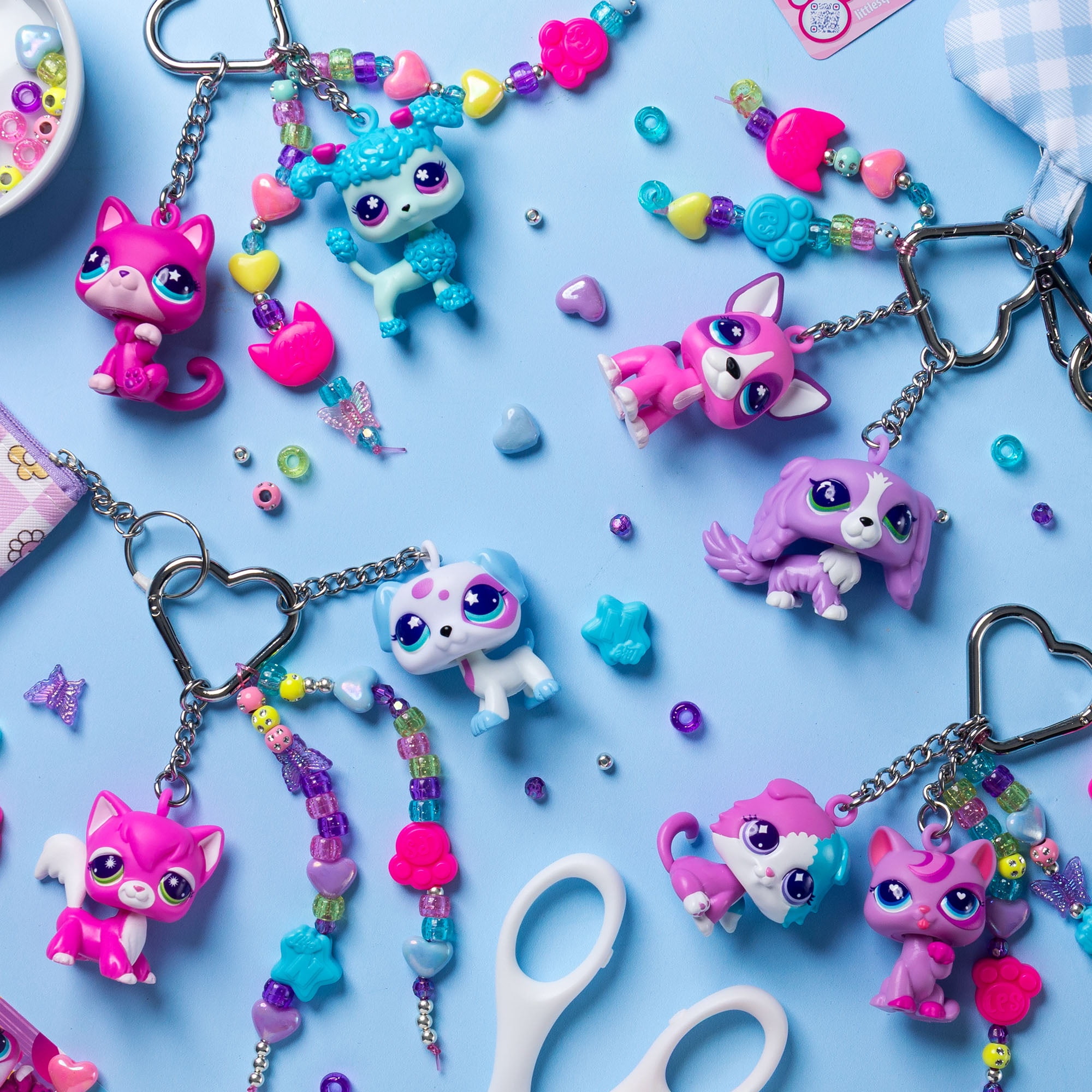 Littlest Pet Shop x like Nastya Besties DIY Bag Charms for Kids Age 4+
