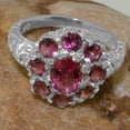 thumbnail image 6 of LBG British Made 925 Sterling Silver Natural Pink Tourmaline Womens Statement Ring - 33 size options - Size 8.75, 6 of 8