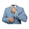 thumbnail image 4 of Mens DKNY 100% Wool Two Button Notch Lapel Slim fit Shark Texture 1393 Sky Blue, 4 of 11