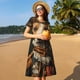 thumbnail image 4 of Easygdp Modern Cute Dog para Vestido Transpirable de Mujer, Vestido Suelto de Manga Corta con Pliegues y Bolsillos para el Verano, 4 of 6