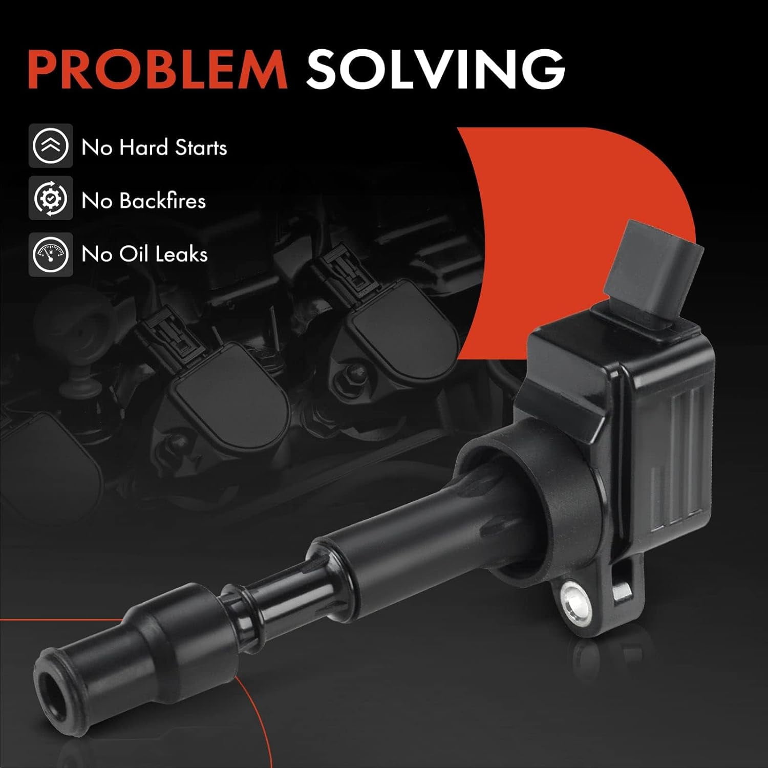 A-Premium Ignition Coil Pack Compatible with Hyundai Elantra 2015-2019 Kona Sonata Veloster Kia Forte 2016-2019 Optima 2017-2018 L4 2.0L 4-PC