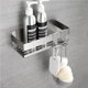thumbnail image 3 of Kearding Organizador de cocina montado en la pared para baño, estante de drenaje, estante de ducha sin perforaciones, estante de almacenamiento Juegos de accesorios de baño Plata No.02, 3 of 6