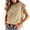 Kaki, variante sur Haut Tricoté à Manches Courtes d'Été Coupe Ample Décontractée Col Rond Léger T-Shirt