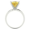 thumbnail image 4 of Clara Pucci 14K White Gold 3ct Citrine Solitaire Ring for Women, 4 of 8