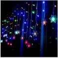 thumbnail image 2 of Guirnalda de luces con forma de copo de nieve, 138 luces LED para cortina, 8 modos de iluminación, luz navideña con copo de nieve, ideal para ventanas, jardines, bares, dormitorios, patios, escaleras (color) oso de fresa  Electrónica, 2 of 4