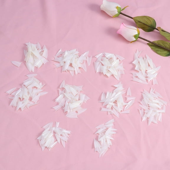 PBPBOX 500Pack Gel Nails Tips Artifical Nail Tips for Wedding Nail Art and Design