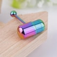 thumbnail image 3 of 1pc Cool Vibrating Barbell Tongue Rings Bars Piercing Stainless Steel Body Jewelry, 3 of 4
