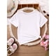 thumbnail image 2 of Summer T-Shirt for Girls Featuring a Round Neck, Cartoon Strawberry Cake, And Capybara Print in a Short Sleeve Design for Toddlers., 2 of 6