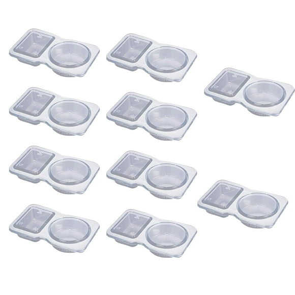 Binwennn Rangement Transparent pour Garde-Manger Portable Réutilisable Contenant à Condiments à Deux Compartiments. Pratique pour Emporter. Garde les Condiments Séparés. Durable et Pratique. Idéal pour les Sorties et