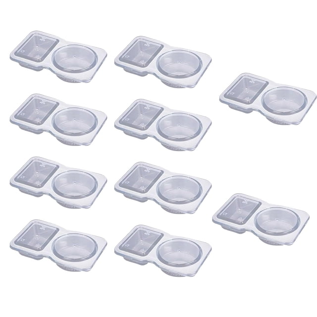Product Classification Food Storage - Portable Reusable Two-Compartment Condiment Container for Easy Take-Along Use Keeps Condiments Separate and Ready Durable and Practical for Outings and Journeys