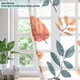 thumbnail image 4 of Yayeee Window Curtains Light Filtering 63"x52" Grommet Panel Pair Home Living Room Decor, Hand Drawn Autumn Leaves, 4 of 7
