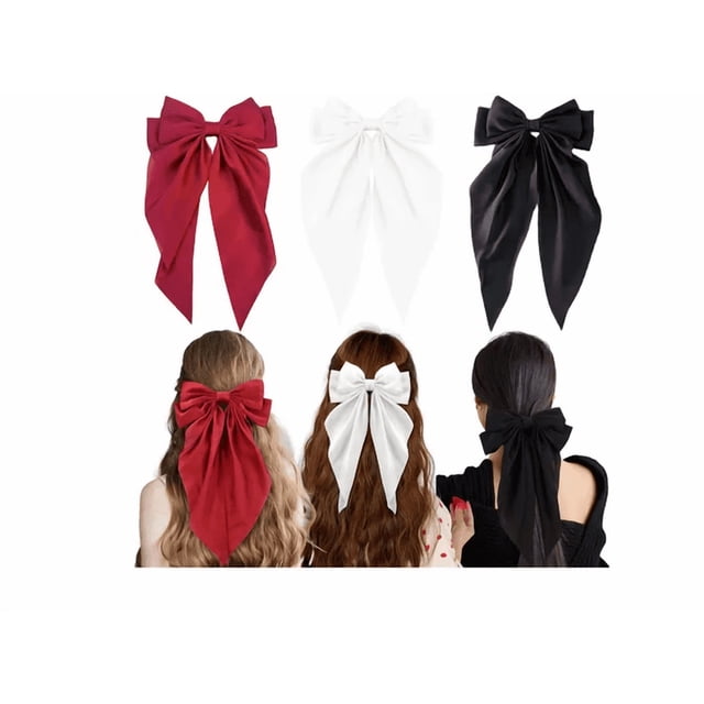 3 Moños Para Cabello Xtellar multicolor Lazos Grandes Elegantes Accesorios Niña