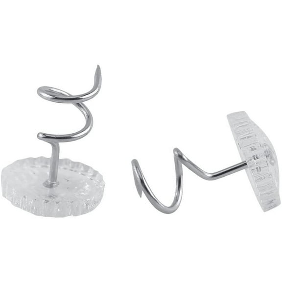 30/50pcs Upholstery Fixed Pins Twist Pins Bed Sheet Clip Clear Heads Slip Cover Fasteners Pins for Sofa(50pcs)