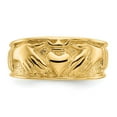 thumbnail image 5 of Primal Gold 10 Karat Yellow Gold High Polished Men's Claddagh 11mm Band, 5 of 7