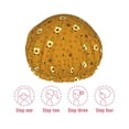 thumbnail image 6 of KLL Honey Bee Gnomes Pattern Shower Cap & Bath Cap for Women,Reversible Oversized Waterproof Shower Caps for all Hair Lengths,Elastic Reusable Bathing Hair Cap, 6 of 7
