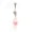 Pink, variant on 14 gauge Dangler Pastel Heart Belly Button Ring