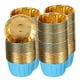 thumbnail image 1 of Moldes para cupcakes de foil metálico para hornear, 150Pcs moldes para cupcakes, soportes para cupcakes, Azul/Dorado, 1 of 5
