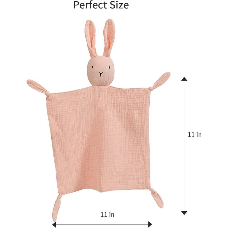 Organic Cotton Muslin Lovey Blanket JICVY Organic Cotton Muslin Bunny Security Blanket Soft Breathable Lovie Baby Gifts for Boys and Girls Purple Walmart