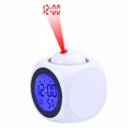 thumbnail image 5 of Reloj con proyección de tiempo en inglés, función de reloj, despertador creativo para dormitorio, reloj electrónico con personalidad, 5 of 5