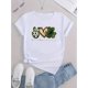 thumbnail image 2 of Camiseta De Mujer Camisetas Femeninas Verano Estampado De Ropa Casual Con Cuello Redondo1pc Women'S Casual Crew Neck T-Shirt with Peace Love St. Patrick'S Day Print, Polyester Knit Fabric, Medium St, 2 of 6
