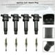 thumbnail image 4 of 4X bobina de encendido + bujía UF636 para Kia Rio Soul Hyundai Accent Veloster, 4 of 11