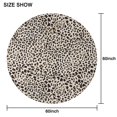 thumbnail image 6 of Black and Tan Leopard Print Round Tablecloth 60"x60",Wrinkle Wipeable Table Cloth for Kitchen Dining Room Picnic Patio Party, 6 of 6