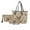 Cartoon Pug Dog, variant on Lotus Sea Turtle Print Handbag with Multifunctional Cosmetic Bags Purse for Women PU Leather Top Handle Satchel Set with Lightweight Makeup Pouch Card Holder for Travel Shopping