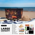 thumbnail image 4 of Goofa Butterfly Sitting on a Flower Print Beach Bags Waterproof Beach Tote Bag Zipper Sandproof Swim Pool Bag Large Tote Beach Vacation Travel, 4 of 6