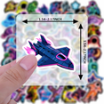 thumbnail image 2 of 35pcs-100pcs Colorful Astronaut Stickers Neon Space Stickers Cartoon PVC Astronauts for Laptops Phones Suitcases, 2 of 9