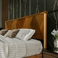 thumbnail image 2 of RORNS Panthera Solid Wood Platform Bedframe With Headboard - Queen - Caramel, 2 of 8
